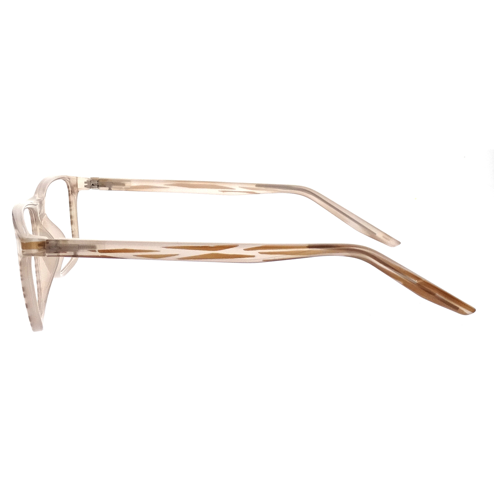 Gafas de lectura plásticas de madera de cebra unisex LR-P6793