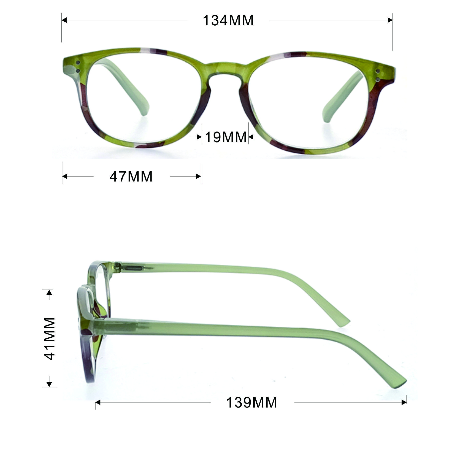 Recién llegado, superventas, diseño de alta calidad, estilo redondo, marcos de anteojos ópticos de plástico para mujer, LR-P5578