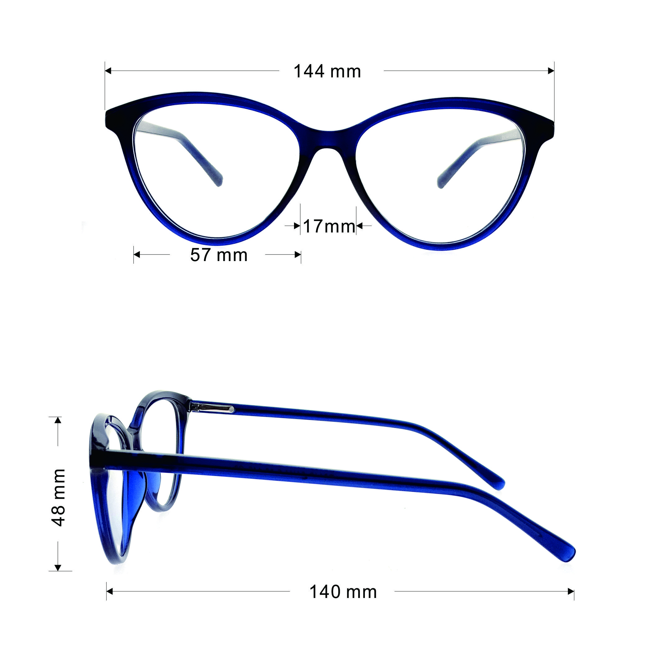 Logotipo personalizado Marcos de anteojos de celulosa baratos Marco óptico de acetato LO-OI233