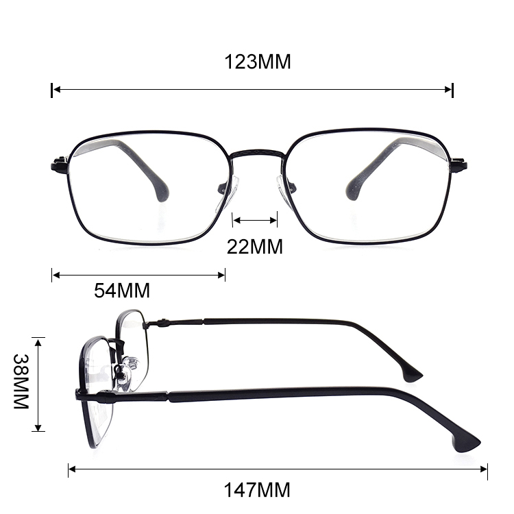 Gafas de lectura de metal unisex de moda LR-M1682