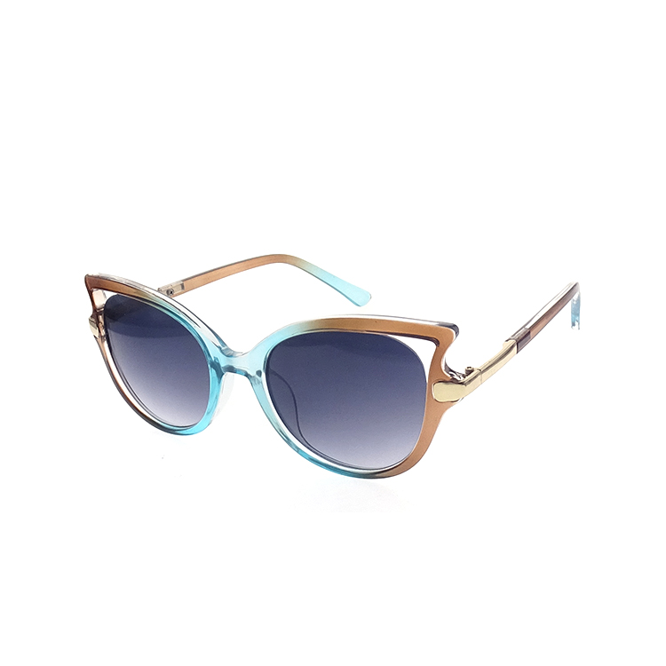 Gafas de sol de ojos de gato de color degradado de gran tamaño de moda para mujer LS-P1250